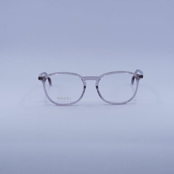 Gucci GG0551O 019 Eyeglasses Transparent Grey 55mm Square Frame - Picture 4 of 12